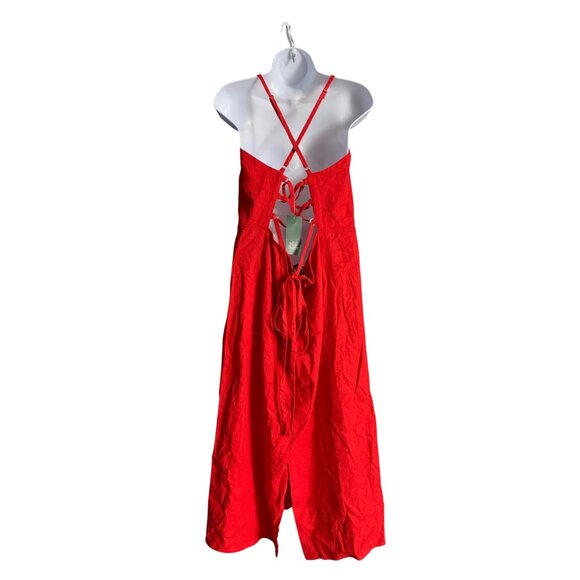 Wild Fable Junior Teens Red Sleeveless Sundress Square Neck Midi Length Size 17 - Picture 7 of 9